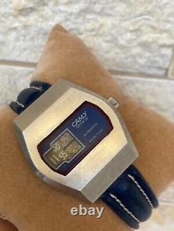 Vintage Camy Watch Jump Hour Automatic Blue Super Rare Working Tenor Dorly 1970s