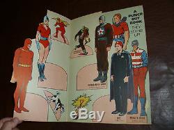 Vintage Captain Marvel Super Hero Punch Out Book Fawcett Whiz Comics Rare 1940's