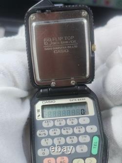 Vintage Casio FTP-30 FLIP-TOP Databank Calculator Watch (1990s) SUPER RARE