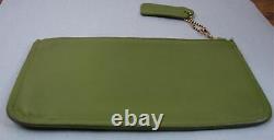 Vintage Coach Super Rare Green Skinny Zip Pouch Bag WithOriginal Tag Authenticatio