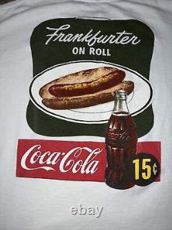 Vintage Coca Cola Single Stitch frankfurters On Roll 1990s Large Super Rare