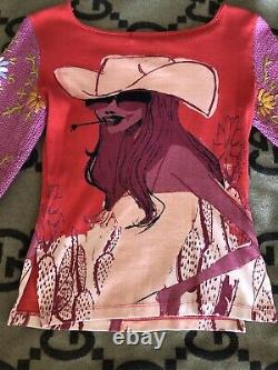 Vintage Custo Barcelona Cowgirl Top. Rare From Edge City 1998-2001