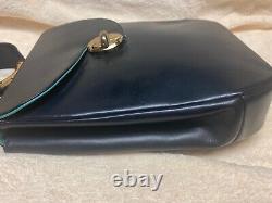 Vintage DEMalorySuper RARE Vintage 1960s dark Navy Blue Handbag leather MCM