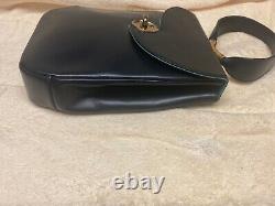 Vintage DEMalorySuper RARE Vintage 1960s dark Navy Blue Handbag leather MCM