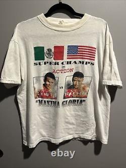 Vintage De La Hoya vs Chavez Super Champs Boxing T Shirt XL VERY RARE