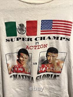 Vintage De La Hoya vs Chavez Super Champs Boxing T Shirt XL VERY RARE