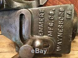Vintage Emmert Machinists Vise SUPER RARE 1903 Model 6a 3 Jaws Blacksmith Vise