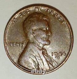 Vintage Error Doubling 1944 D Wheat Penny Super Rare Wheat Penny missing Letter
