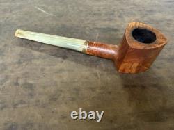Vintage Estate Pipe. Super Rare ROPP Briar Pipe, With Bone Stem metal Band