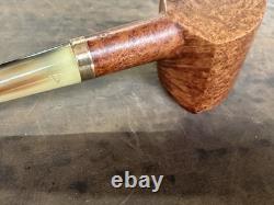 Vintage Estate Pipe. Super Rare ROPP Briar Pipe, With Bone Stem metal Band