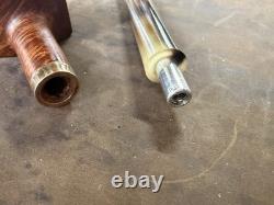Vintage Estate Pipe. Super Rare ROPP Briar Pipe, With Bone Stem metal Band