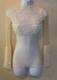 Vintage FLEUR DU MAL Rare2Find Y2K Delicate See-Through Ivory Mesh/Ruffles Top S