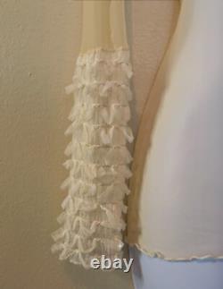 Vintage FLEUR DU MAL Rare2Find Y2K Delicate See-Through Ivory Mesh/Ruffles Top S Vintage FLEUR DU MAL Rare2Find Y2K Delicate See-Through Ivory Mesh/Ruffles Top S