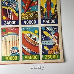 Vintage Japane Super Rare Menko Card space war Menko Russian Laika uncut sheet