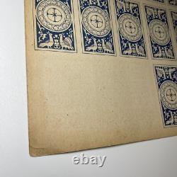 Vintage Japane Super Rare Menko Card space war Menko Russian Laika uncut sheet