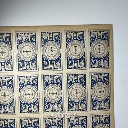 Vintage Japane Super Rare Menko Card space war Menko Russian Laika uncut sheet