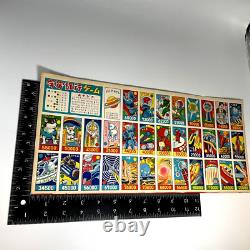 Vintage Japane Super Rare Menko Card space war Menko Russian Laika uncut sheet