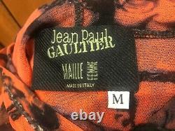 Vintage Jean Paul Gaultier Mesh Sheer Faces Hooded Shirt Top S M Rare