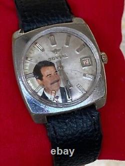 Vintage Jovial Saddam Hussein Watch Super Rare Memorial Handwind Iraqi 1980's