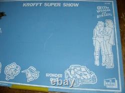 Vintage Krofft Super Show Chalkboard Rare Electra Woman And Dyna Girl Vf 1977