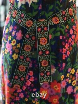 Vintage Lilly Pulitzer Floral Long Dress Large Hawaiian Super RARE