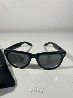 Vintage MAUI JIM Black Sunglasses Lenses MJ-196 SUPER RARE