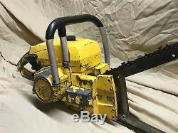 Vintage Mcculloch SUPER LG-2 gear drive BOW Chainsaw RARE only made for 2 months