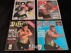 Vintage Mike Tyson Early Boxing Magazines Lot (4) All Newstand Copies Super Rare