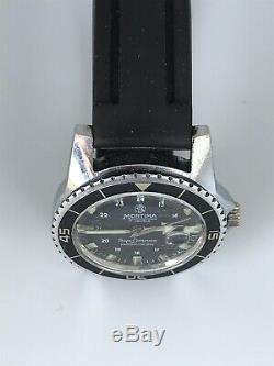 Vintage Mortima Super Datomatic Divers Watch 17 Jewels Waterproof 100% Date Rare