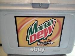 Vintage Mountain Dew LiveWire Orange Rubbermaid Collectible Cooler. SUPER RARE