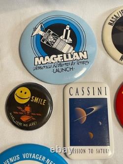 Vintage NASA JPL 1980's Super Rare Lot of 52 Buttons 1962 Team Member