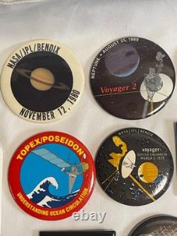 Vintage NASA JPL 1980's Super Rare Lot of 52 Buttons 1962 Team Member