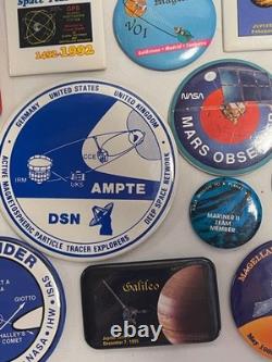 Vintage NASA JPL 1980's Super Rare Lot of 52 Buttons 1962 Team Member