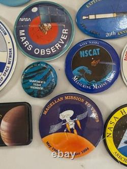 Vintage NASA JPL 1980's Super Rare Lot of 52 Buttons 1962 Team Member