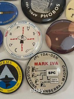Vintage NASA JPL 1980's Super Rare Lot of 52 Buttons 1962 Team Member