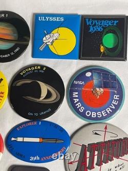 Vintage NASA JPL 1980's Super Rare Lot of 52 Buttons 1962 Team Member