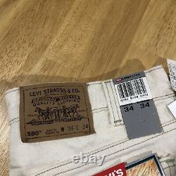 Vintage NOS Levis 580 Orange Tab Baggy Jeans 34x34 Made in USA SUPER RARE