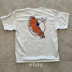 Vintage Nike Grey Tag Jason Kidd 90s / Y2K Basketball Camp Tee Shirt Super Rare