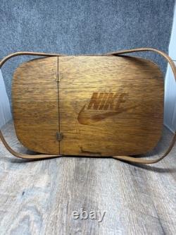Vintage Nike Promotional Picnic Basket With original Plates super rare barn find Vintage Nike Promotional Picnic Basket With original Plates super rare barn find