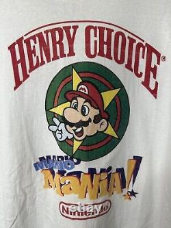 Vintage Nintendo Henry Choice Mario Mania T-Shirt Size XXL Fits XL Rare Tee