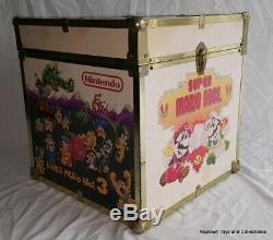 Vintage Nintendo SUPER MARIO BROS ZELDA Wooden STORAGE CHEST Box Trunk RARE 1990