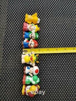 Vintage Nintendo Super Mario Kart Finger Puppet Figures Rare LOT 8 COMPLETE