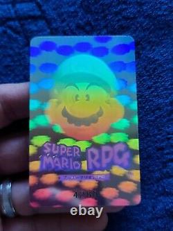 Vintage Nintendo Super Mario RPG Member Holographic Card Rare Promo Square #4289