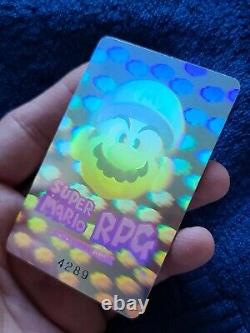 Vintage Nintendo Super Mario RPG Member Holographic Card Rare Promo Square #4289