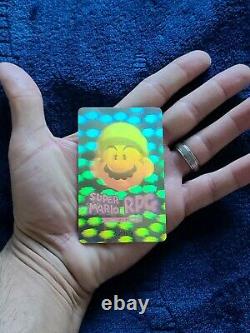 Vintage Nintendo Super Mario RPG Member Holographic Card Rare Promo Square #4289