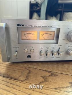 Vintage Olson AM-744 Integrated Stereo Amplifier Super Rare