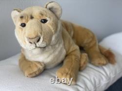 Vintage Playkids Lioness large Plush Realistic Cloth Eyelids Super Rare HTF