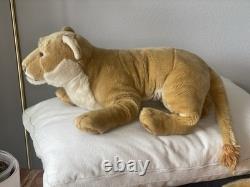 Vintage Playkids Lioness large Plush Realistic Cloth Eyelids Super Rare HTF