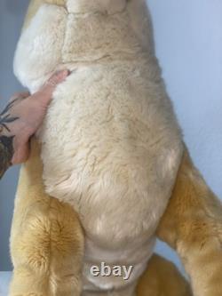 Vintage Playkids Lioness large Plush Realistic Cloth Eyelids Super Rare HTF