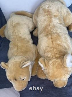 Vintage Playkids Lioness large Plush Realistic Cloth Eyelids Super Rare HTF